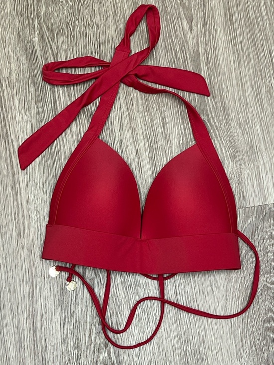 Air space Other - Red Halter Bikini Top With Cups Tie Back